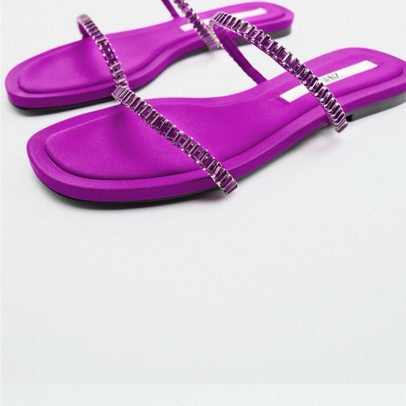 Zara Rhinestone Sandals - Picture 1 of 7